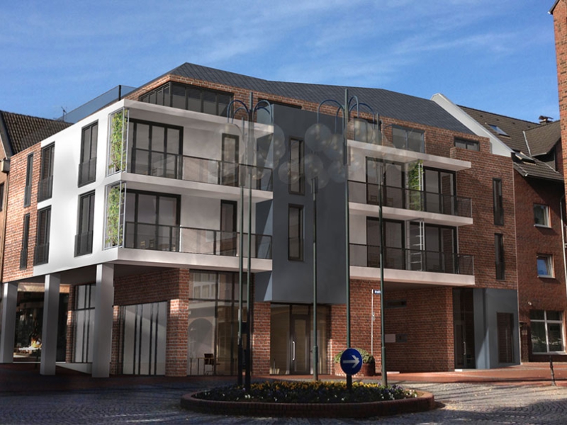 Planung eines Wohn- und Geschäftshauses in Übach-Palenberg / Aachen