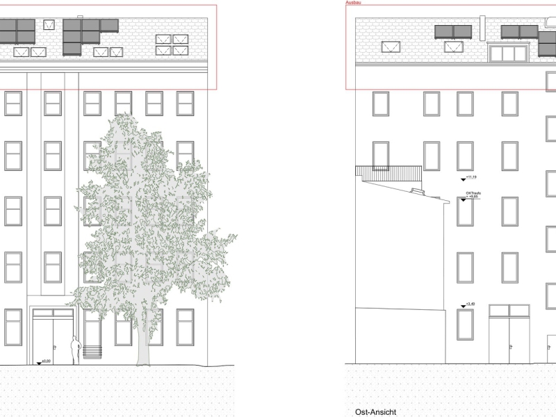 S-Berlin MFH- Ausbau eines Dachstuhls und Umnutzung von Garagen für Wohnflächenerweiterung