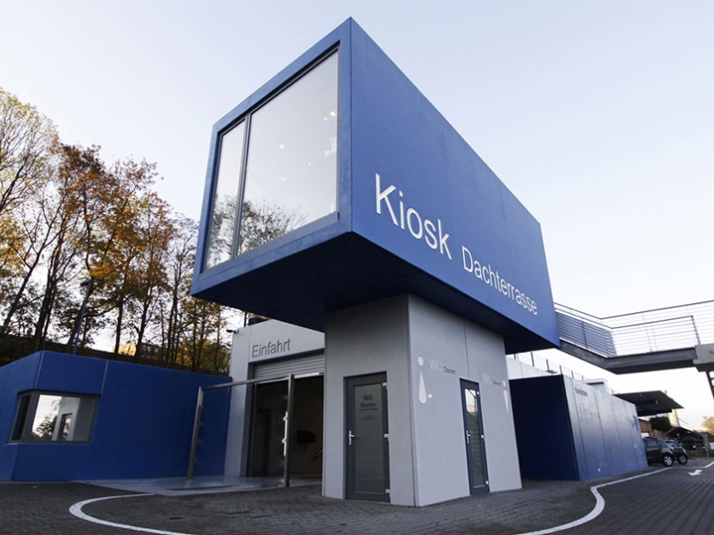 Neubau einer Waschstrasse mit Dachterasse, Heiligenhaus