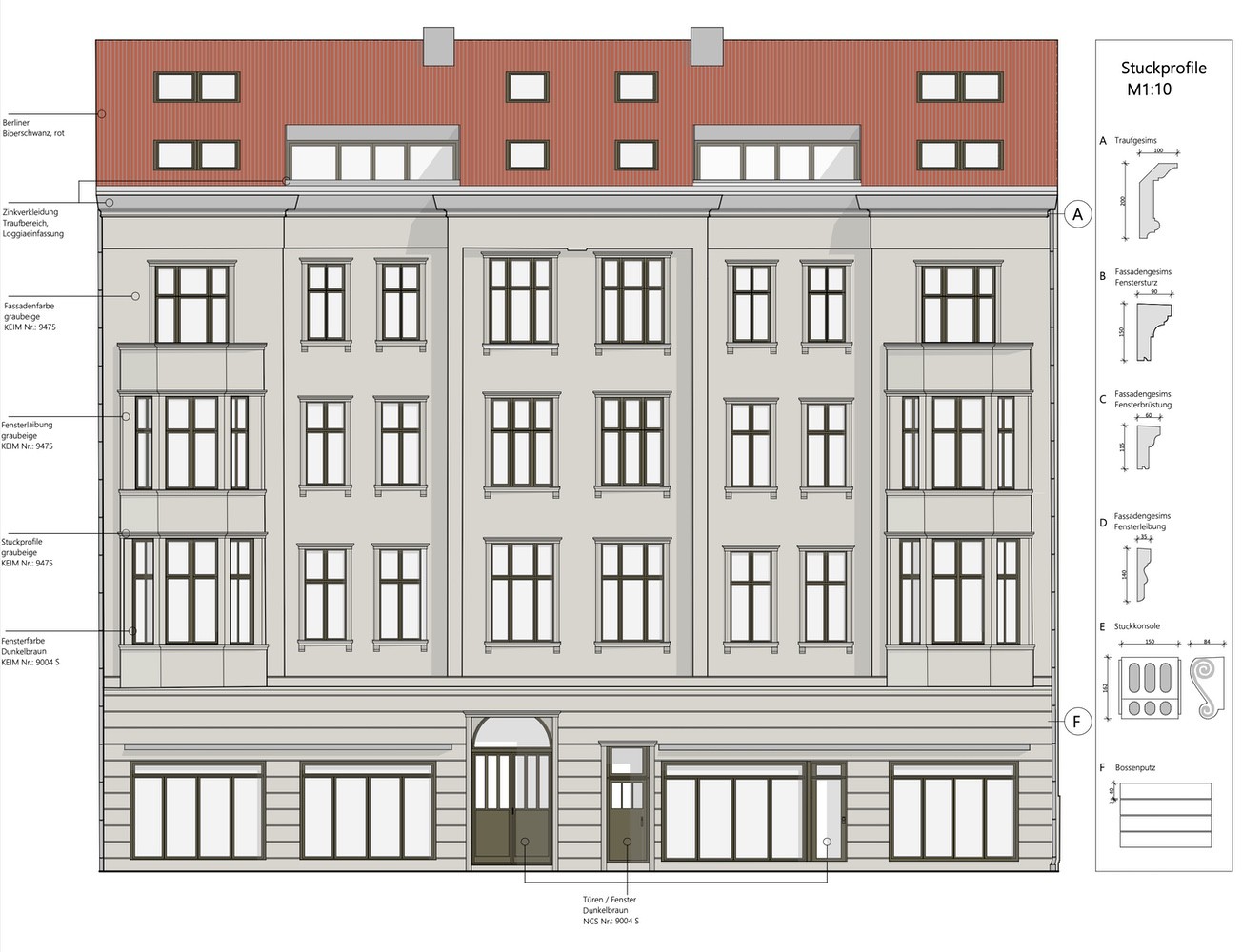 MD-Berlin, Dachgeschossausbau, Sanierung und Nutzungsänderung Ladenlokale 